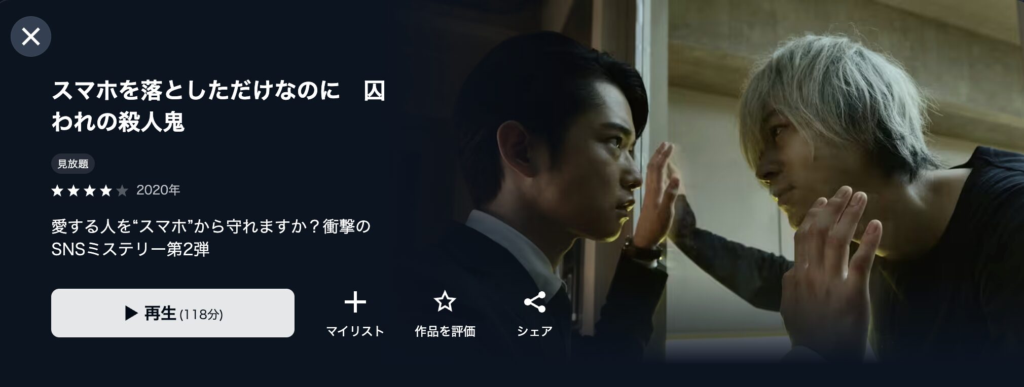 U-NEXTのスマホを落としただけなのに 囚われの殺人鬼配信画像