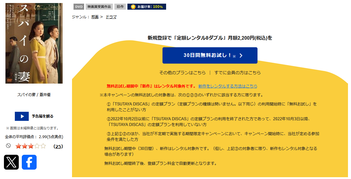 TSUTAYA DISCASのスパイの妻