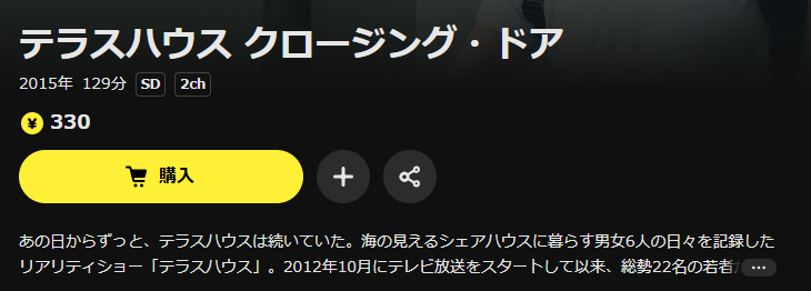 DMM TVのテラスハウス クロージング・ドア配信画像