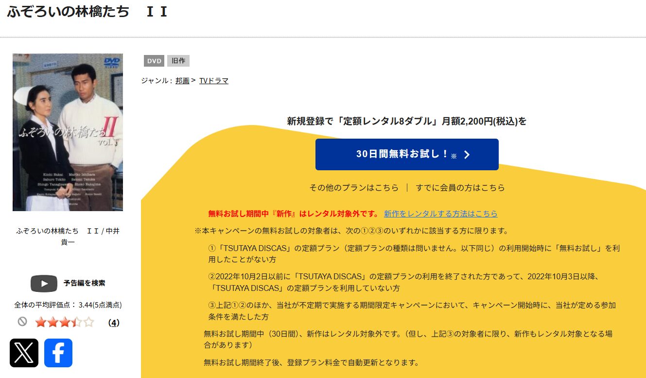 TSUTAYA DISCASのふぞろいの林檎たち2