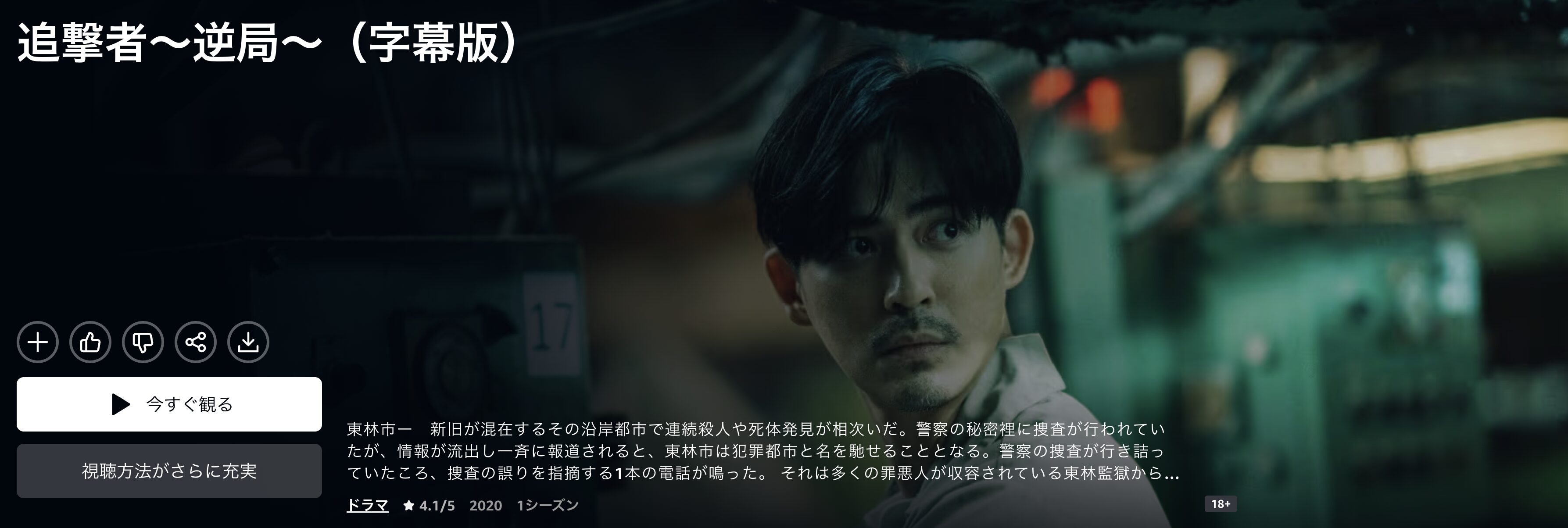 Amazonプライムの追撃者 ～逆局～配信画像
