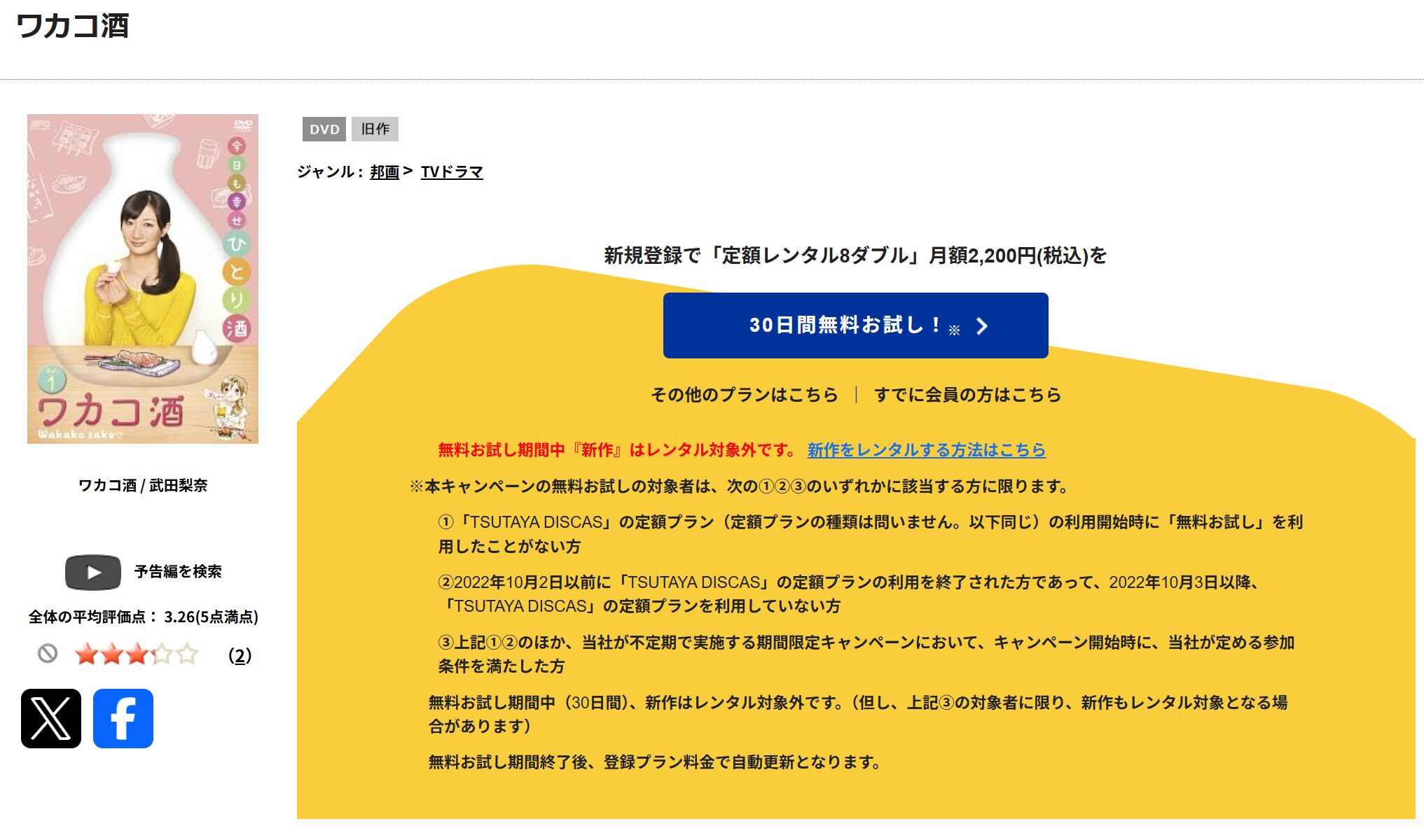 TSUTAYA DISCASのワカコ酒シーズン1