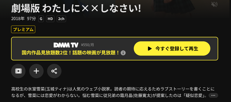 DMM TVのわたしに××しなさい！配信画像