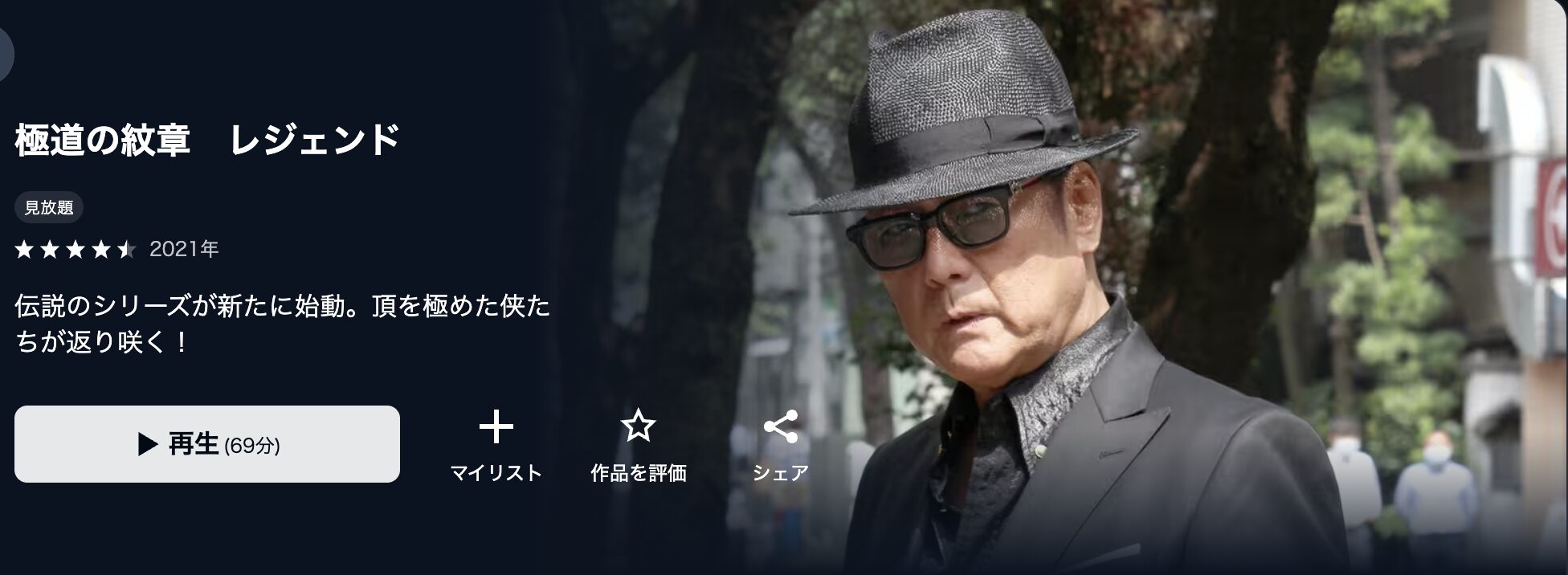 U-NEXTの極道の紋章 レジェンド配信画像