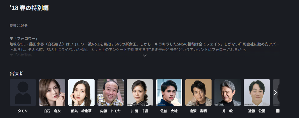 FOD Premiumの世にも奇妙な物語 2018春の特別編配信画像