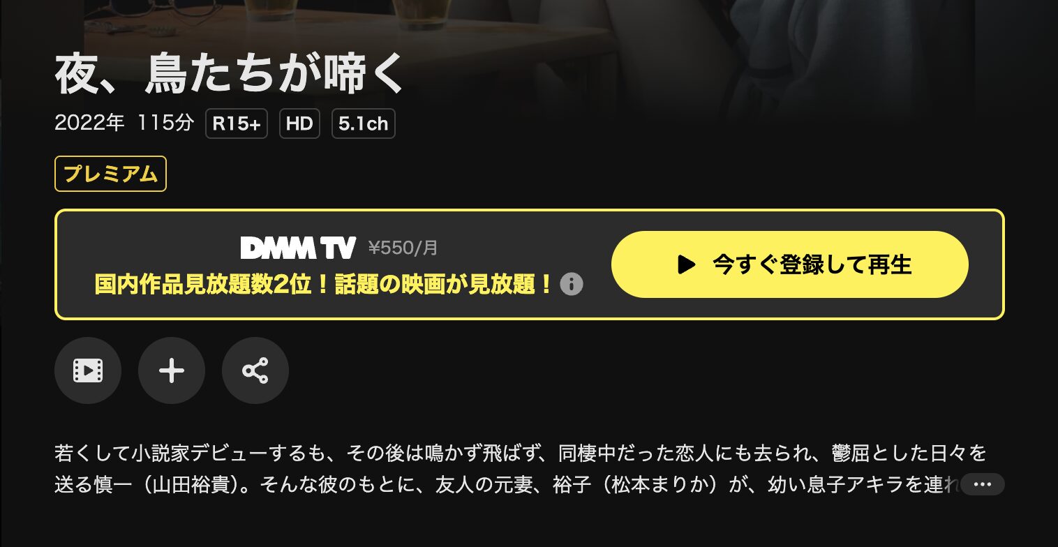 DMM TVの夜、鳥たちが啼く配信画像