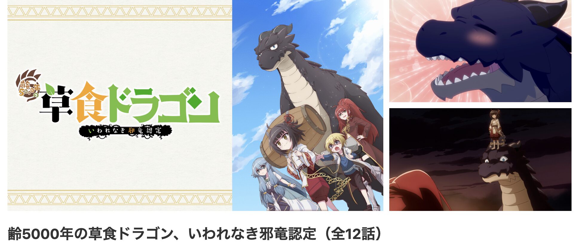 dアニメストアの齢5000年の草食ドラゴン、いわれなき邪竜認定配信画像