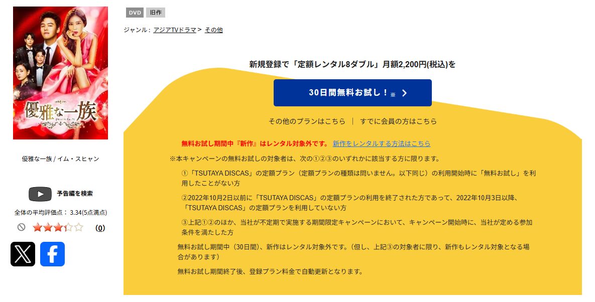 TSUTAYA DISCASの優雅な一族