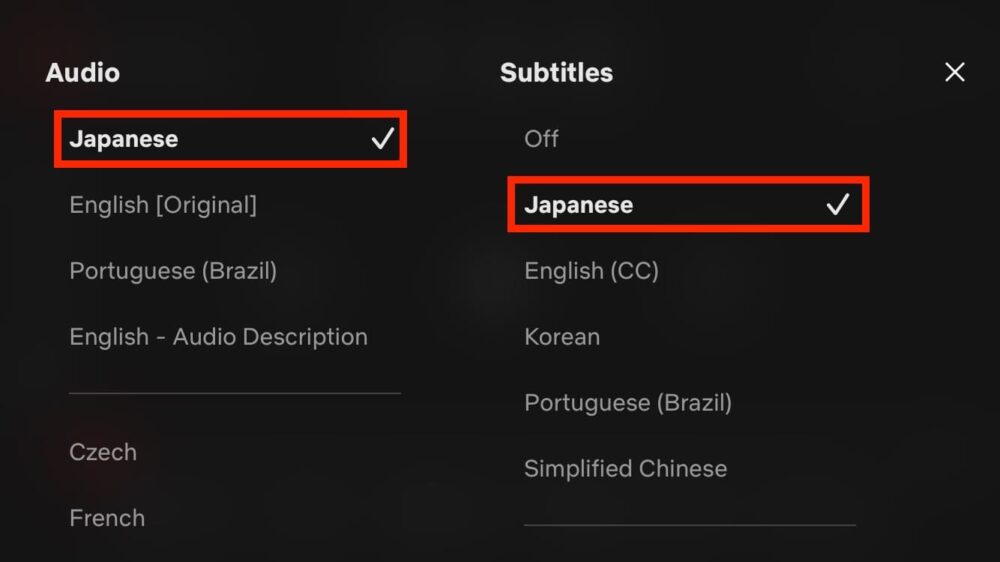 Netflix テレビ　日本語設定
