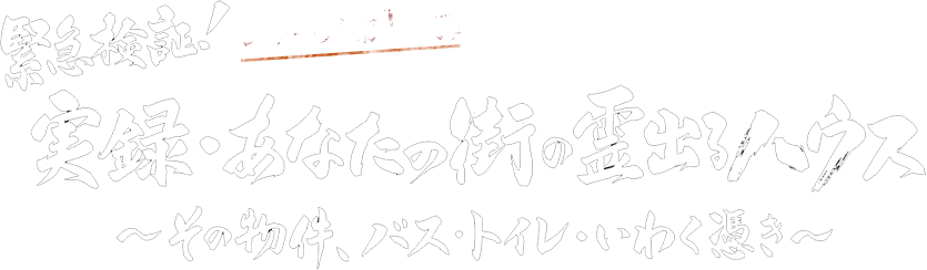 緊急検証！シリーズ第18弾　実録・あなたの街の霊出るハウス～その物件、バス・トイレ・いわく憑き～