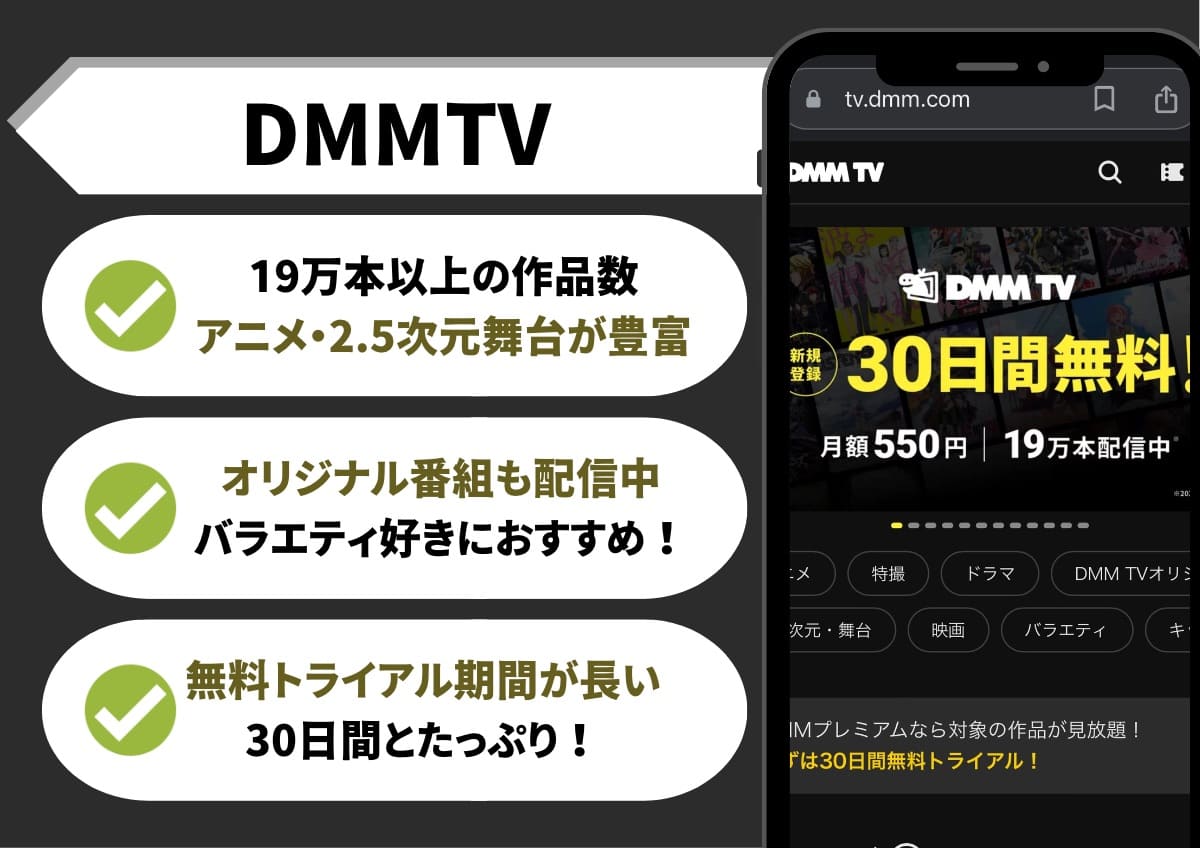 DMMTV動画コスパ