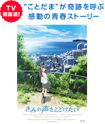 ＴＶ初放送！“ことだま”が奇跡を呼ぶ感動の青春ストーリー きみの声をとどけたい